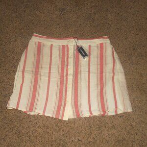 NWT Express Coral Cream Mini Skirt L